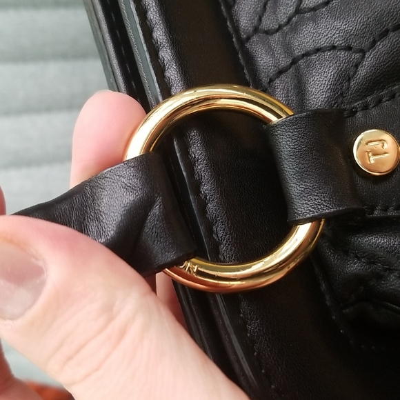 TJ Collection Black Doctor Style Bag, Genuine Leather, NWOT - Picture 9 of 10